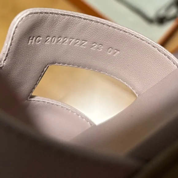 NWT Hermès Epsom Oran Sandals in Rose Porcelaine SZ 40